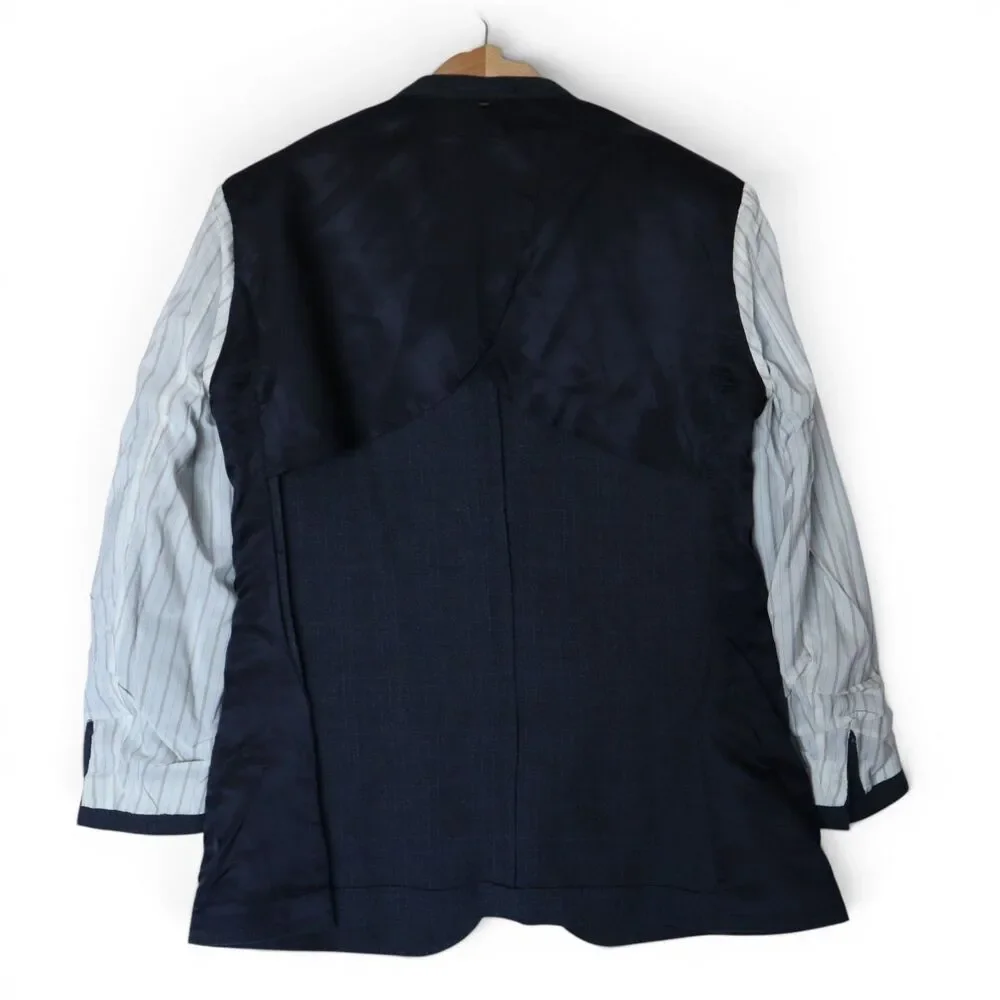 J. Crew Ludlow Men's 40R Carpini 100% Wool Blazer Unstructured Jacket Blue Check